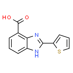 ChemSpider 2D Image | 2-(2-Thienyl)-1H-benzimidazole-4-carboxylic acid | C12H8N2O2S