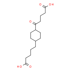 ChemSpider 2D Image | 5-[4-(4-Carboxybutyl)cyclohexyl]-5-oxopentanoic acid | C16H26O5