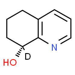 ChemSpider 2D Image | (8R)-(8-~2~H)-5,6,7,8-Tetrahydro-8-quinolinol | C9H10DNO