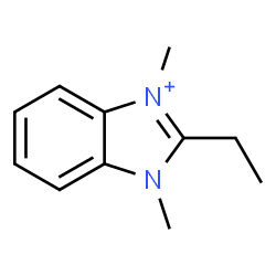 ChemSpider 2D Image | 2-Ethyl-1,3-dimethyl-1H-3,1-benzimidazol-3-ium | C11H15N2