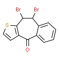 ChemSpider 2D Image | 9,10-Dibromo-9,10-dihydro-4H-benzo[4,5]cyclohepta[1,2-b]thiophen-4-one | C13H8Br2OS