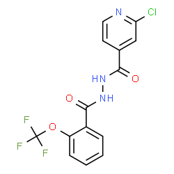 ChemSpider 2D Image | 2-Chloro-N'-[2-(trifluoromethoxy)benzoyl]isonicotinohydrazide | C14H9ClF3N3O3
