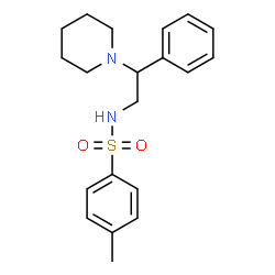 ChemSpider 2D Image | 4-Methyl-N-[2-phenyl-2-(1-piperidinyl)ethyl]benzenesulfonamide | C20H26N2O2S