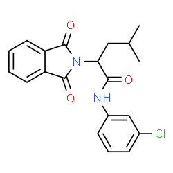 ChemSpider 2D Image | N-(3-Chlorophenyl)-2-(1,3-dioxo-1,3-dihydro-2H-isoindol-2-yl)-4-methylpentanamide | C20H19ClN2O3