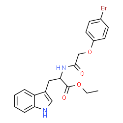 ChemSpider 2D Image | Ethyl N-[(4-bromophenoxy)acetyl]tryptophanate | C21H21BrN2O4