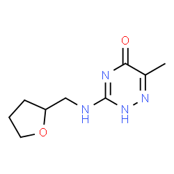 ChemSpider 2D Image | 6-Methyl-3-[(tetrahydro-2-furanylmethyl)amino]-1,2,4-triazin-5(2H)-one | C9H14N4O2