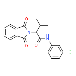ChemSpider 2D Image | N-(5-Chloro-2-methylphenyl)-2-(1,3-dioxo-1,3-dihydro-2H-isoindol-2-yl)-3-methylbutanamide | C20H19ClN2O3