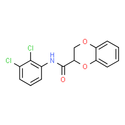 ChemSpider 2D Image | N-(2,3-Dichlorophenyl)-2,3-dihydro-1,4-benzodioxine-2-carboxamide | C15H11Cl2NO3
