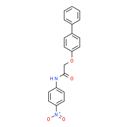 ChemSpider 2D Image | 2-(4-Biphenylyloxy)-N-(4-nitrophenyl)acetamide | C20H16N2O4