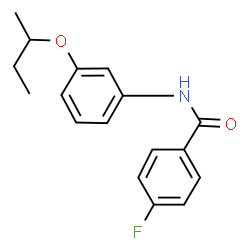 ChemSpider 2D Image | N-(3-sec-Butoxyphenyl)-4-fluorobenzamide | C17H18FNO2