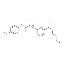 ChemSpider 2D Image | Butyl 3-{[2-(4-methoxyphenoxy)propanoyl]amino}benzoate | C21H25NO5