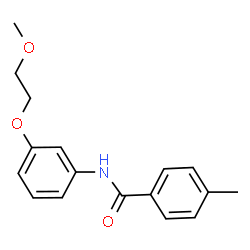 ChemSpider 2D Image | N-[3-(2-Methoxyethoxy)phenyl]-4-methylbenzamide | C17H19NO3
