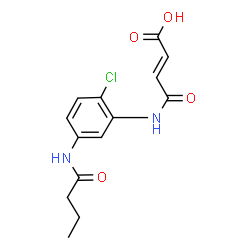 ChemSpider 2D Image | (2E)-3-[(5-BUTANAMIDO-2-CHLOROPHENYL)CARBAMOYL]PROP-2-ENOIC ACID | C14H15ClN2O4