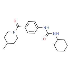 ChemSpider 2D Image | 1-Cyclohexyl-3-{4-[(4-methyl-1-piperidinyl)carbonyl]phenyl}urea | C20H29N3O2