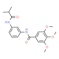 ChemSpider 2D Image | N-[3-(Isobutyrylamino)phenyl]-3,4,5-trimethoxybenzamide | C20H24N2O5
