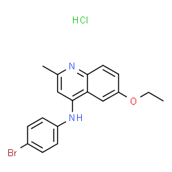ChemSpider 2D Image | N-(4-Bromophenyl)-6-ethoxy-2-methyl-4-quinolinamine hydrochloride (1:1) | C18H18BrClN2O