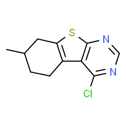 ChemSpider 2D Image | 4-Chloro-7-methyl-5,6,7,8-tetrahydro[1]benzothieno[2,3-d]pyrimidine | C11H11ClN2S