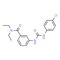 ChemSpider 2D Image | 3-{[(4-Chlorophenyl)carbamoyl]amino}-N,N-diethylbenzamide | C18H20ClN3O2