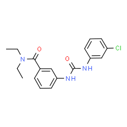 ChemSpider 2D Image | 3-{[(3-Chlorophenyl)carbamoyl]amino}-N,N-diethylbenzamide | C18H20ClN3O2
