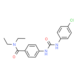 ChemSpider 2D Image | 4-{[(4-Chlorophenyl)carbamoyl]amino}-N,N-diethylbenzamide | C18H20ClN3O2