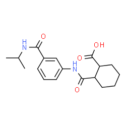 ChemSpider 2D Image | 2-{[3-(Isopropylcarbamoyl)phenyl]carbamoyl}cyclohexanecarboxylic acid | C18H24N2O4