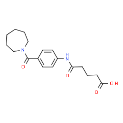 ChemSpider 2D Image | 5-{[4-(1-Azepanylcarbonyl)phenyl]amino}-5-oxopentanoic acid | C18H24N2O4