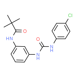ChemSpider 2D Image | N-(3-{[(4-Chlorophenyl)carbamoyl]amino}phenyl)-2,2-dimethylpropanamide | C18H20ClN3O2