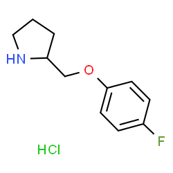 ChemSpider 2D Image | 2-[(4-Fluorophenoxy)methyl]pyrrolidine hydrochloride (1:1) | C11H15ClFNO