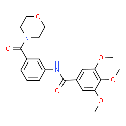ChemSpider 2D Image | 3,4,5-Trimethoxy-N-[3-(4-morpholinylcarbonyl)phenyl]benzamide | C21H24N2O6