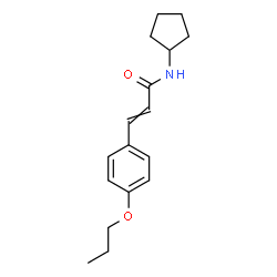 ChemSpider 2D Image | N-Cyclopentyl-3-(4-propoxyphenyl)acrylamide | C17H23NO2