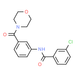 ChemSpider 2D Image | 3-Chloro-N-[3-(4-morpholinylcarbonyl)phenyl]benzamide | C18H17ClN2O3