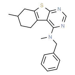 ChemSpider 2D Image | N-Benzyl-N,7-dimethyl-5,6,7,8-tetrahydro[1]benzothieno[2,3-d]pyrimidin-4-amine | C19H21N3S