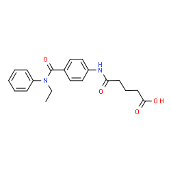 ChemSpider 2D Image | 4-({4-[ETHYL(PHENYL)CARBAMOYL]PHENYL}CARBAMOYL)BUTANOIC ACID | C20H22N2O4