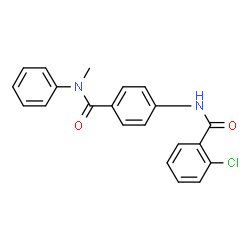 ChemSpider 2D Image | 4-[(2-Chlorobenzoyl)amino]-N-methyl-N-phenylbenzamide | C21H17ClN2O2