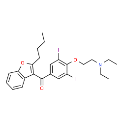 ChemSpider 2D Image | Amiodarone | C25H29I2NO3