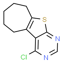 ChemSpider 2D Image | 4-Chloro-6,7,8,9-tetrahydro-5H-cyclohepta[4,5]thieno[2,3-d]pyrimidine | C11H11ClN2S