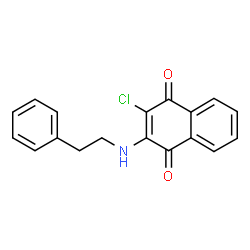 ChemSpider 2D Image | 2-chloro-3-(phenethylamino)-1,4-naphthoquinone | C18H14ClNO2