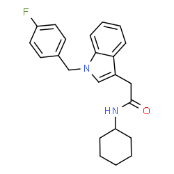 ChemSpider 2D Image | N-Cyclohexyl-2-[1-(4-fluorobenzyl)-1H-indol-3-yl]acetamide | C23H25FN2O