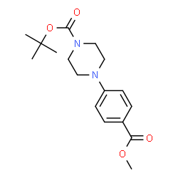 ChemSpider 2D Image | Methyl 4-(Boc-piperazin-1-yl)-benzoate | C17H24N2O4