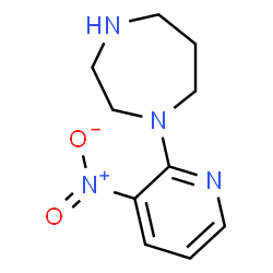 ChemSpider 2D Image | 1-(3-nitro-2-pyridyl)-1,4-diazepane | C10H14N4O2