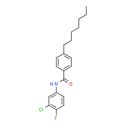 ChemSpider 2D Image | N-(3-Chloro-4-fluorophenyl)-4-heptylbenzamide | C20H23ClFNO