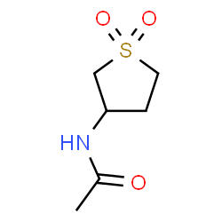 ChemSpider 2D Image | N-(1,1-Dioxidotetrahydro-3-thiophenyl)acetamide | C6H11NO3S