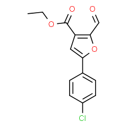 ChemSpider 2D Image | Ethyl 5-(4-chlorophenyl)-2-formyl-3-furoate | C14H11ClO4