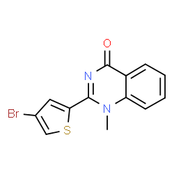 ChemSpider 2D Image | 2-(4-Bromo-2-thienyl)-1-methyl-4(1H)-quinazolinone | C13H9BrN2OS