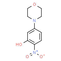ChemSpider 2D Image | 5-MORPHOLINO-2-NITROPHENOL | C10H12N2O4