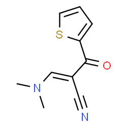 ChemSpider 2D Image | (2E)-3-(Dimethylamino)-2-(2-thienylcarbonyl)acrylonitrile | C10H10N2OS