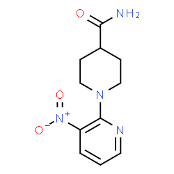 ChemSpider 2D Image | 1-(3-nitro-2-pyridyl)piperidine-4-carboxamide | C11H14N4O3