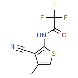 ChemSpider 2D Image | N-(3-Cyano-4-methyl-2-thienyl)-2,2,2-trifluoroacetamide | C8H5F3N2OS