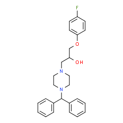 ChemSpider 2D Image | 1-(4-benzhydrylpiperazino)-3-(4-fluorophenoxy)propan-2-ol | C26H29FN2O2