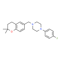 ChemSpider 2D Image | 1-[(2,2-Dimethyl-3,4-dihydro-2H-chromen-6-yl)methyl]-4-(4-fluorophenyl)piperazine | C22H27FN2O